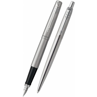 Parker Jotter Stainless Steel CT sada plnicí pero a kuličková tužka 1501/1563258 – Zboží Živě