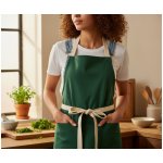 BBK Kuchyňská bavlněná zástěra BASIC II. zelená 60x75 cm 100% bavlna – Hledejceny.cz