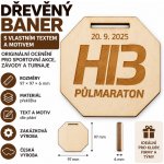 ADVIPO dekorace Dřevěná medaile Havlíčkobrodský půlmaraton 2025 – 97 × 97 × 6 mm – Hledejceny.cz