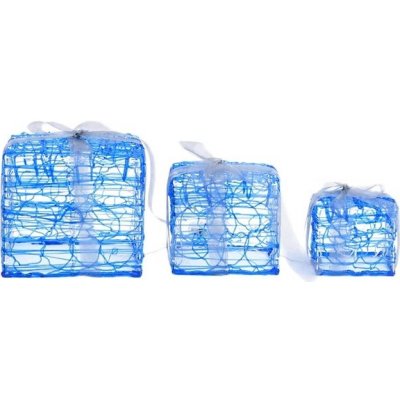 shumee Dekorativní akrylové vánoční dárky 3 ks studené bílé – Hledejceny.cz