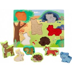 Adam Toys zábavné vkládací puzzle lesní zvířátka 3D