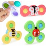 Shopdbest Spinner Toys cí sada s motivy zvířat včela motýl a kuřátko 3 v sadě – Hledejceny.cz