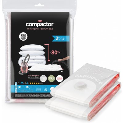 Compactor Bag Aspispace 2ks 1x M 70 litrů + 1x L 120 litrů RAN2233 – Zboží Dáma