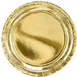 PartyDeco Papírové talířky zlaté metalické, 18 cm – Hledejceny.cz