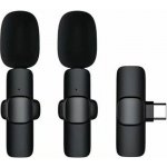 Externí mikrofon 2v1 pro mobilní telefon, typ C, barva černá – Zbozi.Blesk.cz