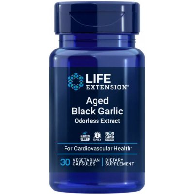 Life Extension Aged Black Garlic 30 ks, vegetariánská kapsle, 500 mg – Hledejceny.cz