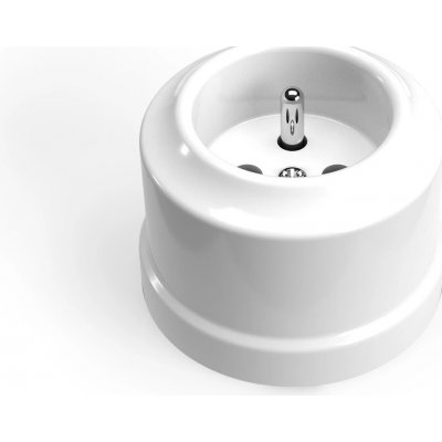 creative cables Schuko porcelánová bílá na zeď 2P+T 16A – Hledejceny.cz