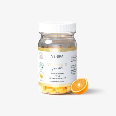 Venira vitamin D pro děti 120 tablet pomeranč