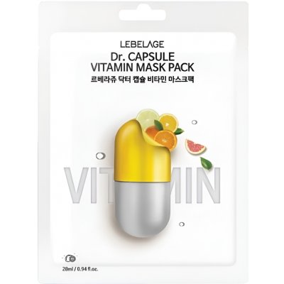Lebelage Dr. Capsule Vitamin Mask Pack vitamínová plátýnková maska 25 ml – Zboží Dáma