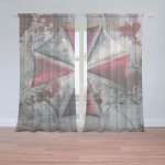 Sablio Záclony Resident Evil Umbrella Corporation Steel: 2ks 150x250cm – Hledejceny.cz