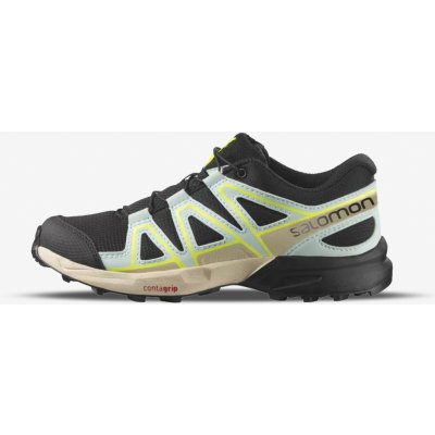 Salomon Speedcross J Black/Bleached Aqua/Bleached Sand – Zboží Dáma