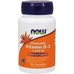 NOW Foods Vitamin D3 1000 IU 180 softgel kapslí – Hledejceny.cz