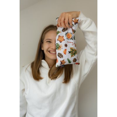 VFstyle Gingerbread nahřívací polštářek s třešňovými peckami 30x15 cm – Zboží Dáma