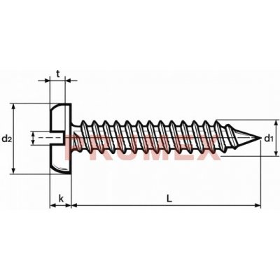 Šroub samořezný s drážkou DIN 7971C 4,2x9,5 nerez A2 – Hledejceny.cz