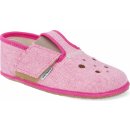Dětské bačkory a domácí obuv Pegres barefoot pantofle BF03 růžová