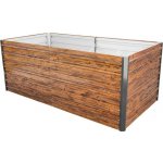 Strend Pro Garden vyvýšený záhon 200x100x77cm 3D drevo kov – HobbyKompas.cz