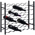 Greatstore Stojan na víno na 36 lahví černý železný – HobbyKompas.cz