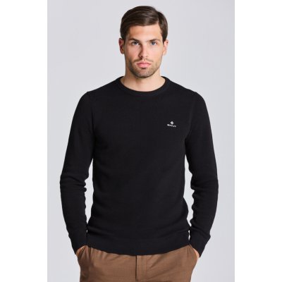 Gant Cotton Pique C-neck černá – Zbozi.Blesk.cz