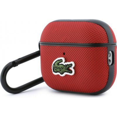 Lacoste Petit Pique Croc Logo Patch Pouzdro pro AirPods Pro 3 Red LCAP3PVCR – Zboží Živě