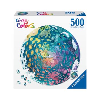 RAVENSBURGER Kulaté Kruh barev: Oceán 500 dílků