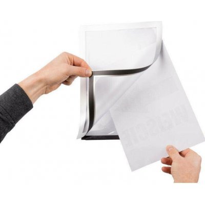 A-Z Reklama CZ Oboustranný Magnetický rámeček na skleněné plochy A3 - Stříbrný – Zboží Živě