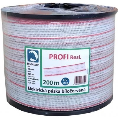 Elektrická páska pro koně PROFI ResL 40mm bíločervená 200m – Hledejceny.cz