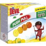 Dr. Devil Lemon Fresh Push Pull WC blok bez košíku 4 x 20 g – Zboží Mobilmania