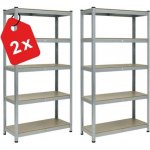 Výprodej-regálů.cz Regál 1800 x 900 x 400 mm zinek 5 polic 2 ks – Hledejceny.cz