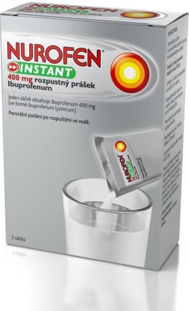 Nurofen Instant 400 mg rozpustný prášek por.plv.sol. 5 x 400 mg od 72 Kč -  Heureka.cz