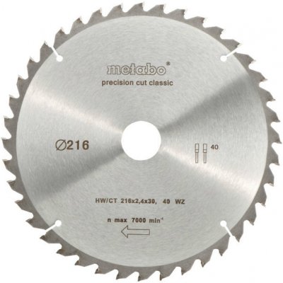 METABO Classic cut pilový kotouč 216 x 30 mm, 40 z – Zboží Mobilmania