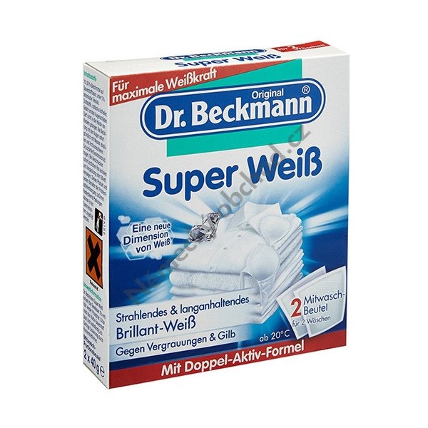 Dr. Beckmann SUPER WEISS UBROUSKY NA BĚLENÍ PRÁDLA 2 KS od 89 Kč -  Heureka.cz