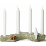 KÄHLER Adventní svícen Christmas Tales 30 cm zelená barva bílá barva porcelán – Hledejceny.cz