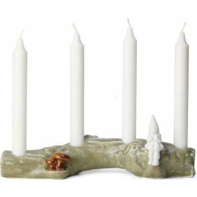 KÄHLER Adventní svícen Christmas Tales 30 cm zelená barva bílá barva porcelán – Hledejceny.cz
