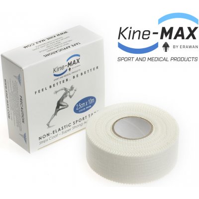 Kine-MAX Sport Tape neelastická tejpovací páska Strips Coat bílá 2,5 cm x 10 m – Zboží Mobilmania