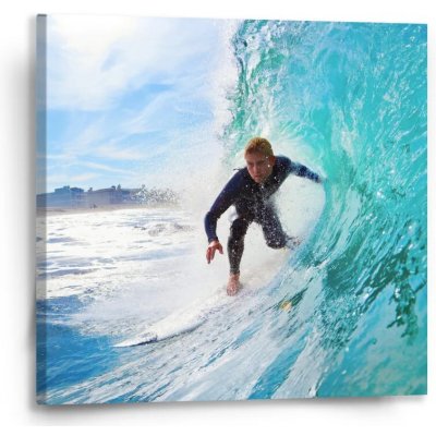 Sablio Obraz Surfař na vlně - 50x50 cm – Hledejceny.cz