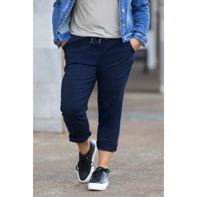 Italy fashion Dámské kalhoty CARMEN maxi Tmavě modrá – Hledejceny.cz