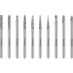 EXTOL INDUSTRIAL EXTOL Sada stopkových mini fréz se stopkou 3mm - 10ks – Zboží Dáma