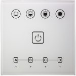 RF stmívač 4-zónový, panel dotykový, do zdi - 4739220 FK technics