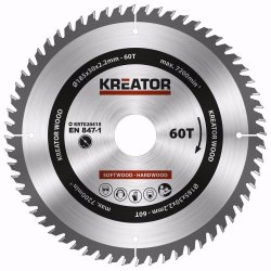 KREATOR KRT020415 Pilový kotouč na dřevo 185mm, 60T