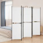 vidaXL 5dílný paraván bílý 250 x 200 cm textil – Zboží Dáma