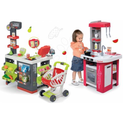 Smoby set obchod Supermarket s pokladnou a kuchyňka Studio Tefal 350213-25