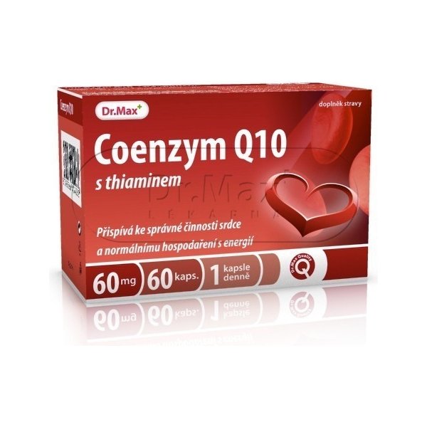 Dr.Max Coenzym Q10 60 mg s thiaminem kapslí 60 od 249 Kč - Heureka.cz
