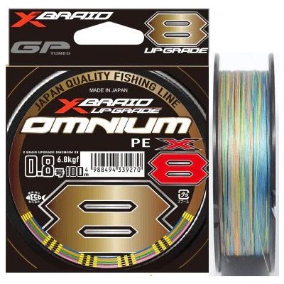 YGK Pletená Šňůra X-Braid Upgrade Omnium X8 150m Multicolor PE0,6 0,132mm 6,4kg – Zboží Mobilmania