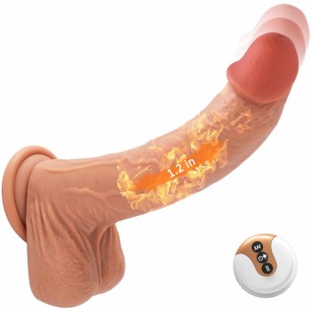 Paloqueth Heating Realistic Dildo with Thrusts Rotations and Vibrations Skin