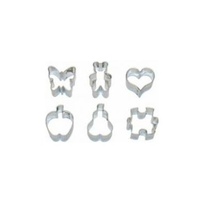 Vykrajovátka - Mini sada / 6 ks (motýl, jablko, hruška, medvídek, srdíčko, puzzle) – Hledejceny.cz
