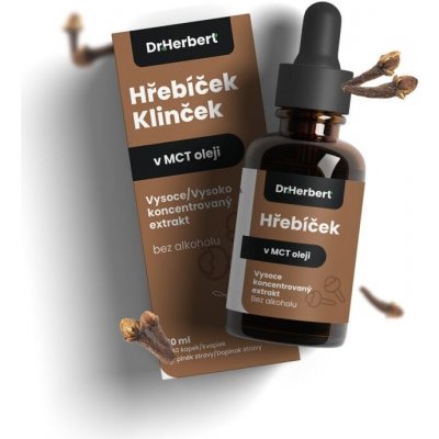 Dr. Herbert Přírodní bylinné kapky s extraktem z Hřebíčku v MCT oleji 10 ml – Hledejceny.cz