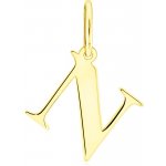 Gemmax Zlatý přívěsek písmeno N tiskací GUPYN 43351 – Zboží Mobilmania