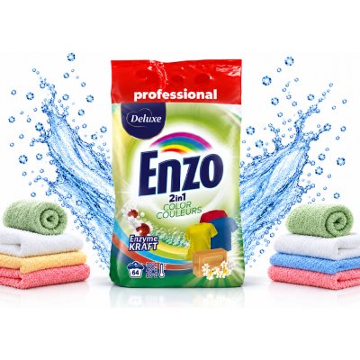 Deluxe Enzo prací prášek Professional 2in1 Color 4,5 kg 64 PD – Hledejceny.cz