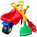 Hemar Dětský zahradní trakař lopata hrábě barevná sada 3 ks. – Zboží Dáma