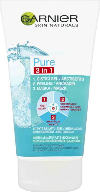 Garnier Pure Active 3 in1 Clay čisticí gel 150 ml od 130 Kč - Heureka.cz